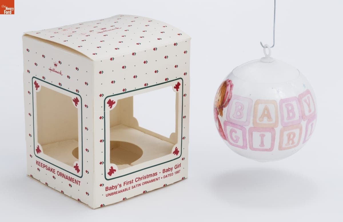 Hallmark "Baby's First Christmas-Baby Girl" Christmas Ornament, 1987