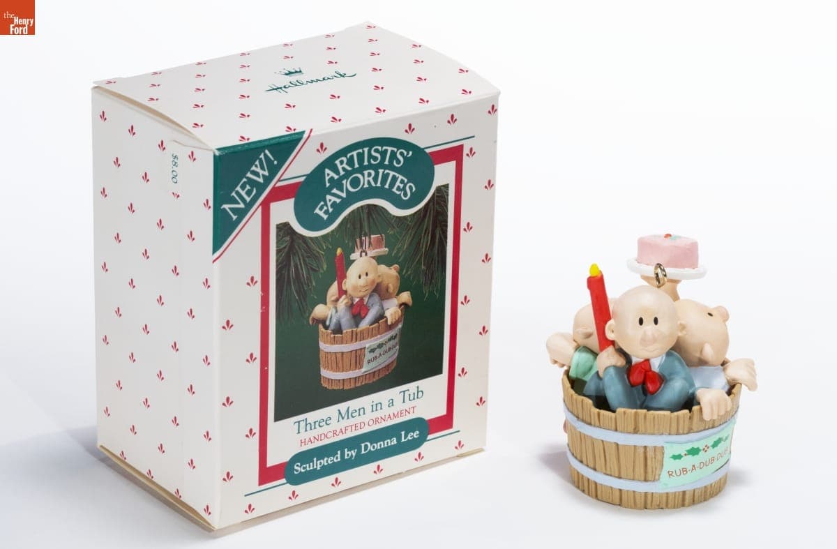 Hallmark "Three Men in a Tub" Christmas Ornament, 1987