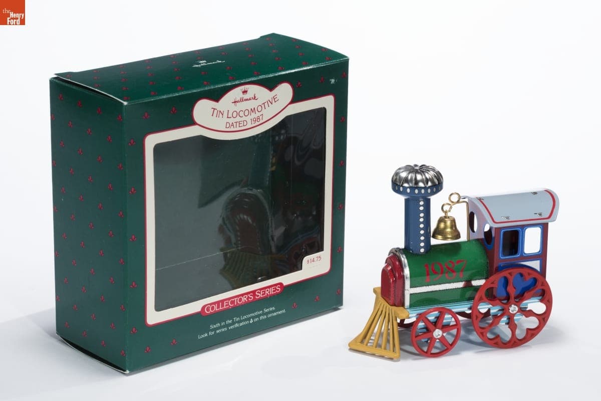 Hallmark "Tin Locomotive" Christmas Ornament, 1987