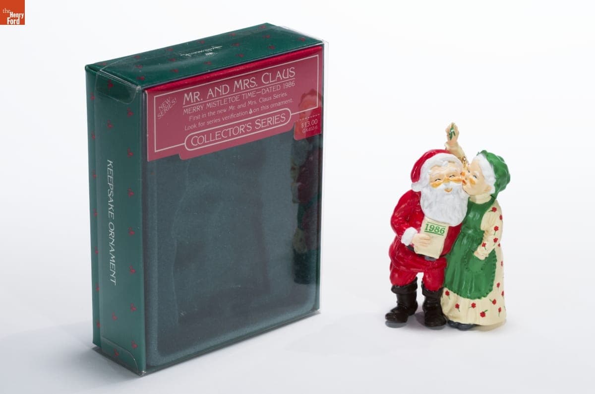 Hallmark "Mr. and Mrs. Claus Series: Merry Mistletoe Time" Christmas Ornament, 1986