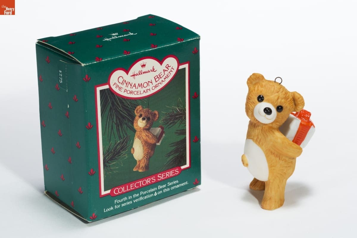 Hallmark "Porcelain Bear Series: Cinnamon Bear" Christmas Ornament, 1986