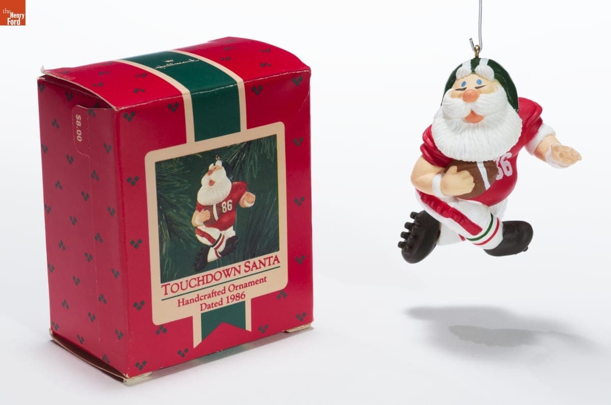 Hallmark "Touchdown Santa" Christmas Ornament, 1986