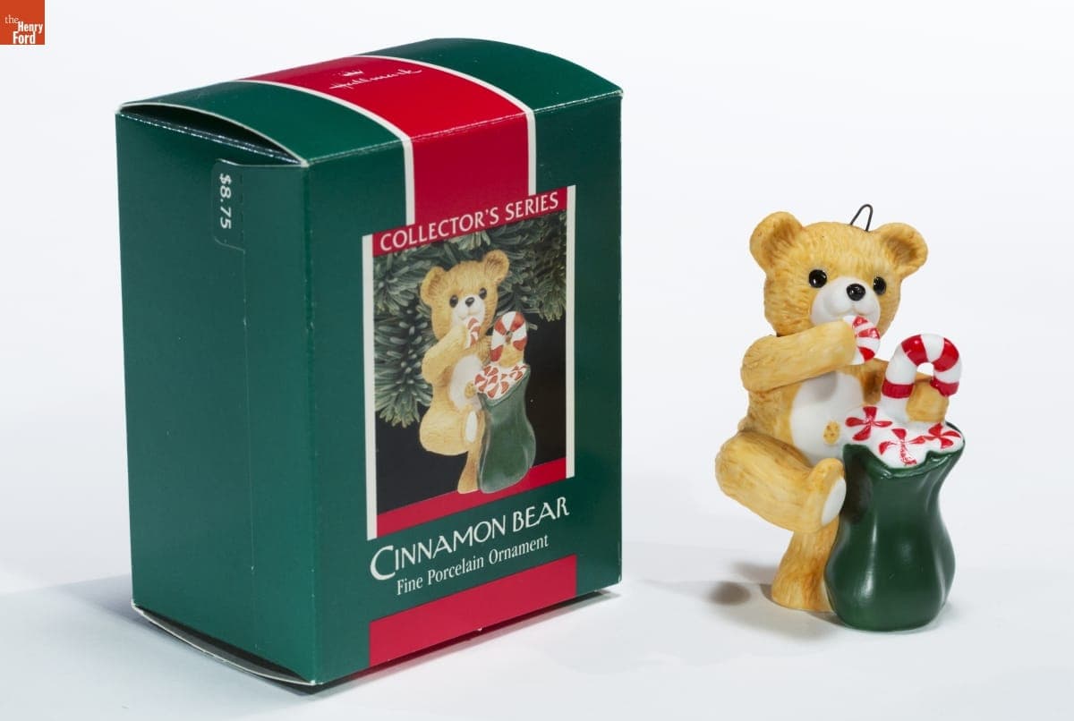 Hallmark "Porcelain Bear Series: Cinnamon Bear" Christmas Ornament, 1989