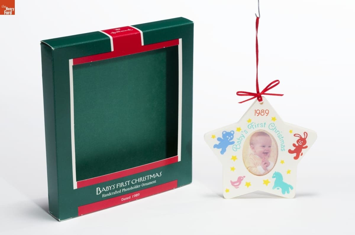 Hallmark "Baby's First Christmas" Photoholder Christmas Ornament, 1989