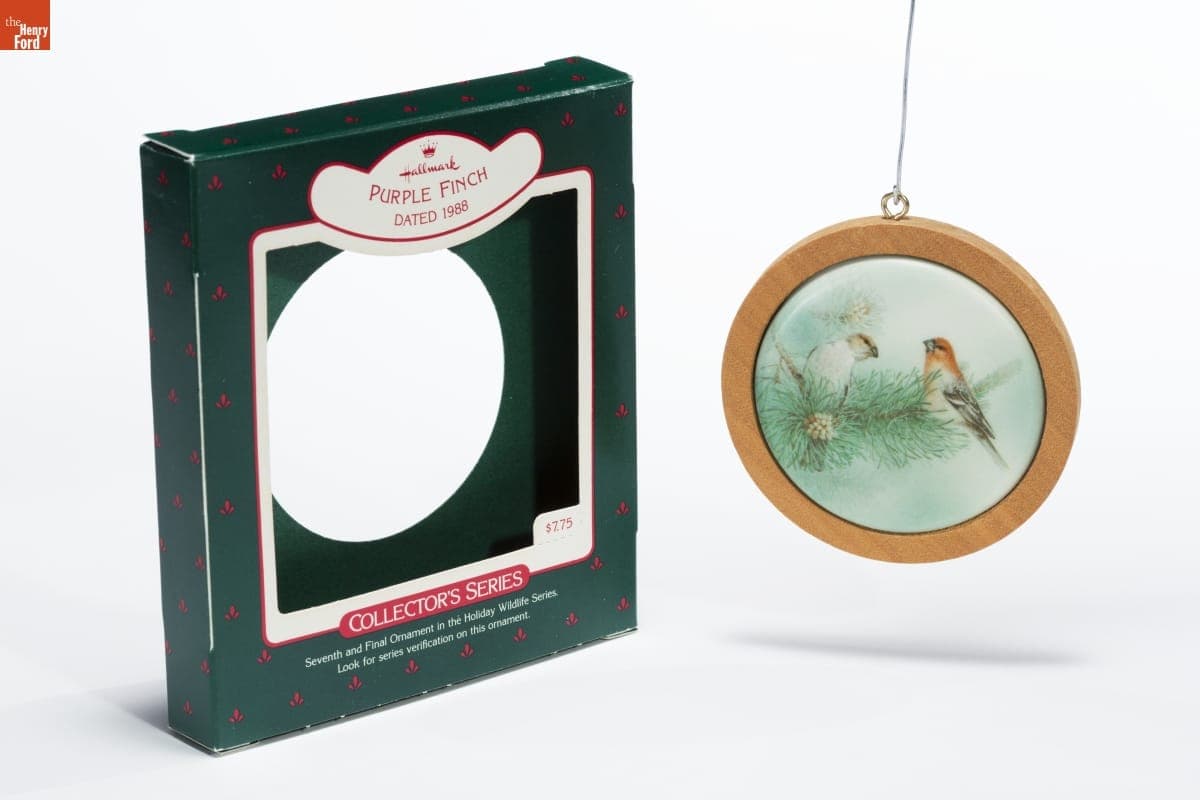 Hallmark "Holiday Wildlife Series: Purple Finch" Christmas Ornament, 1988