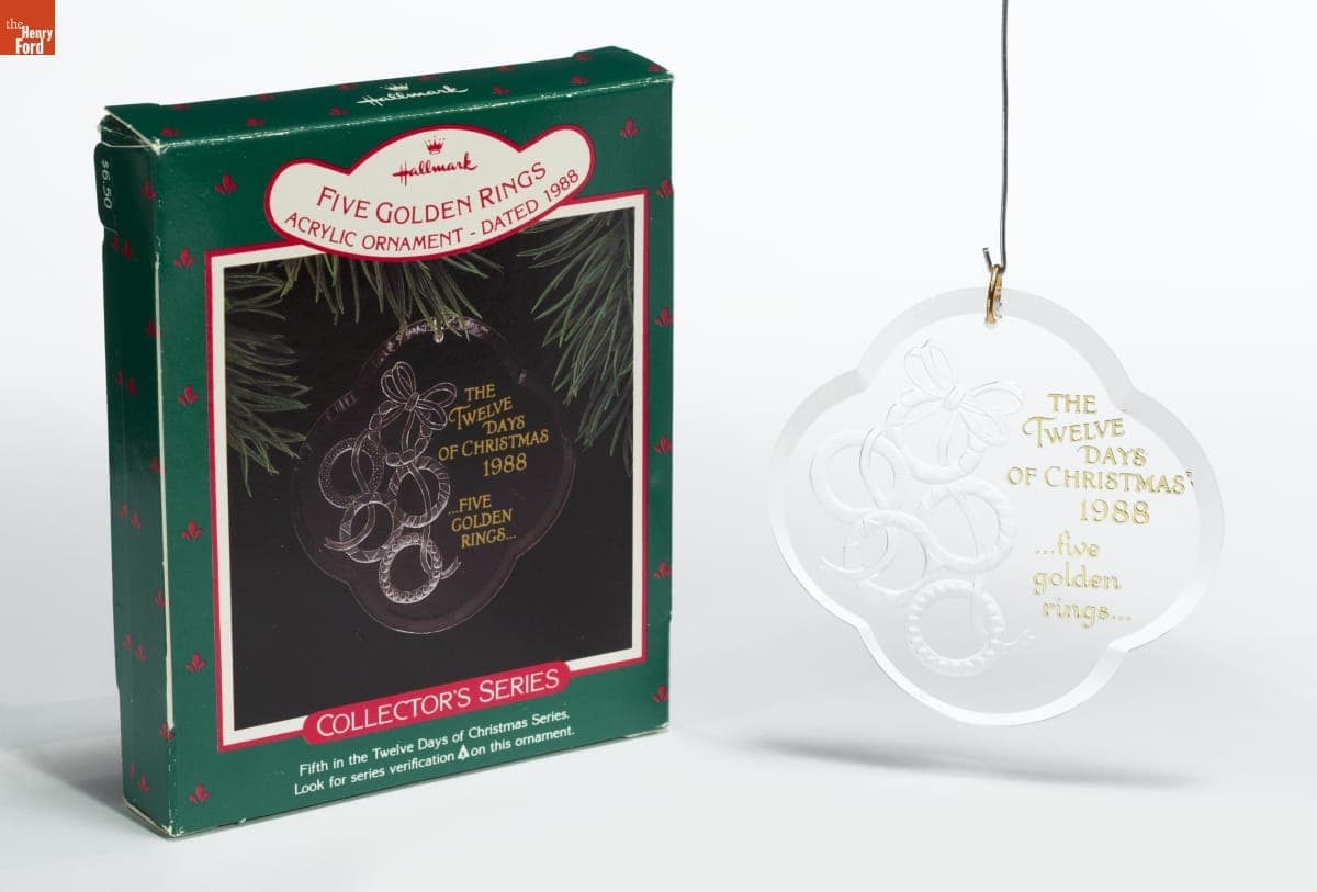 Hallmark "Twelve Days of Christmas Series: Five Golden Rings" Christmas Ornament, 1988