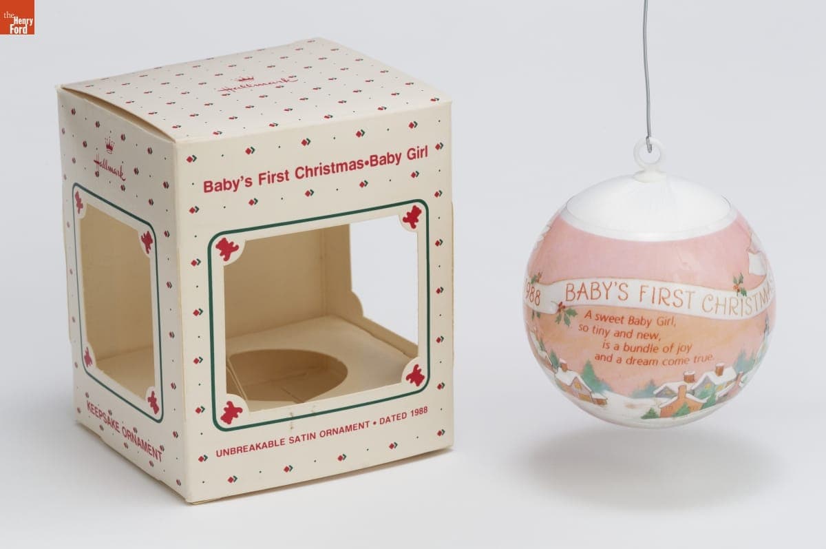 Hallmark "Baby's First Christmas-Baby Girl" Christmas Ornament, 1988