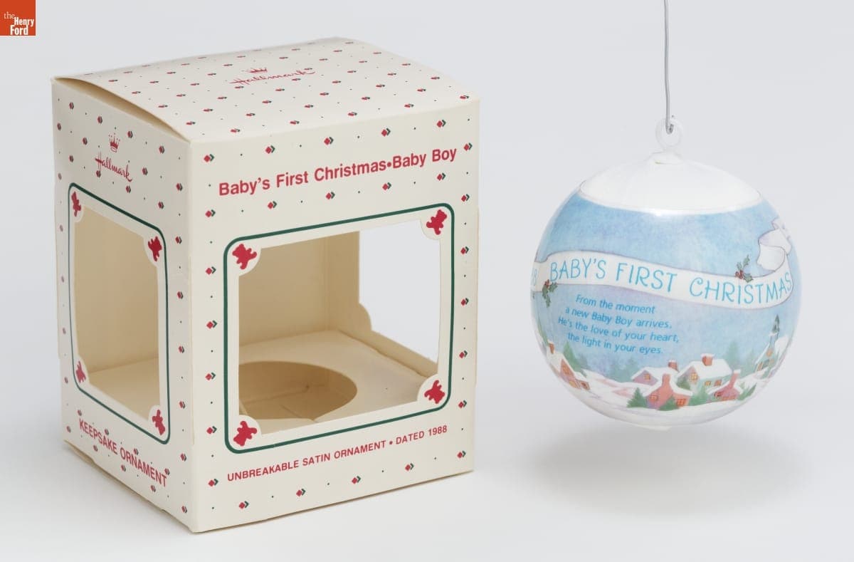 Hallmark "Baby's First Christmas-Baby Boy" Christmas Ornament, 1988