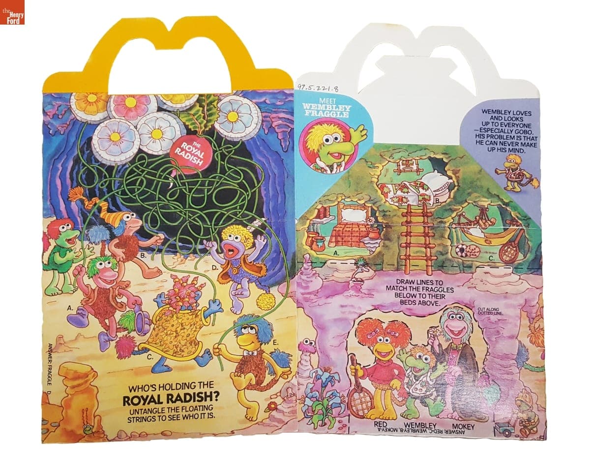 McDonald's Fraggle Rock Happy Meal Packaging, 1988