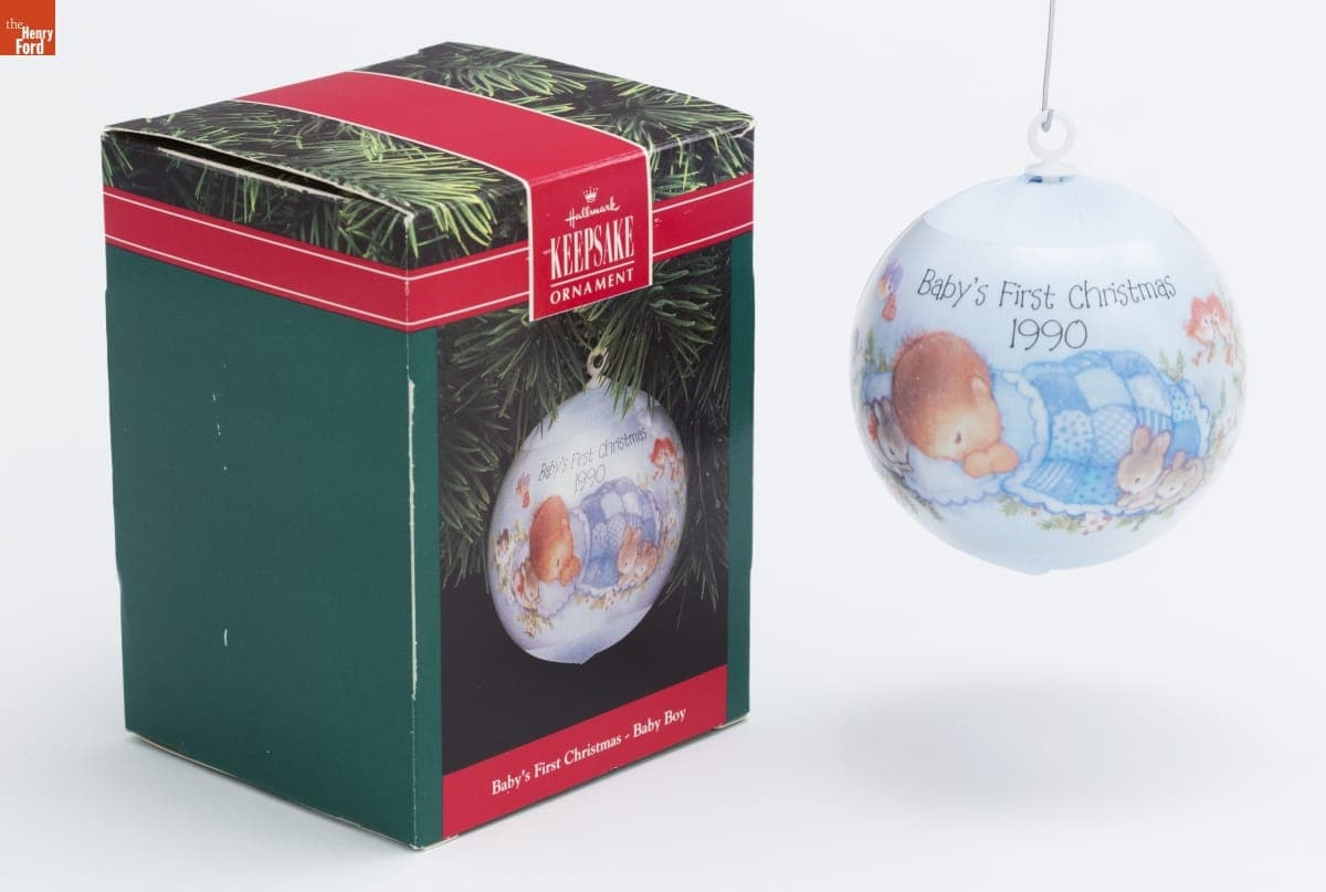 Hallmark "Baby's First Christmas - Baby Boy" Christmas Ornament, 1990