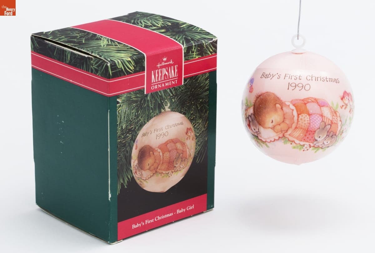 Hallmark "Baby's First Christmas - Baby Girl" Christmas Ornament, 1990