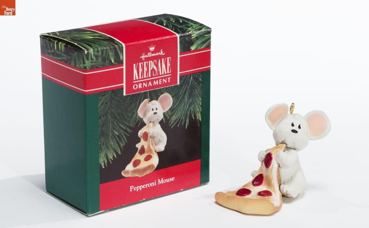 Hallmark "Pepperoni Mouse" Christmas Ornament, 1990