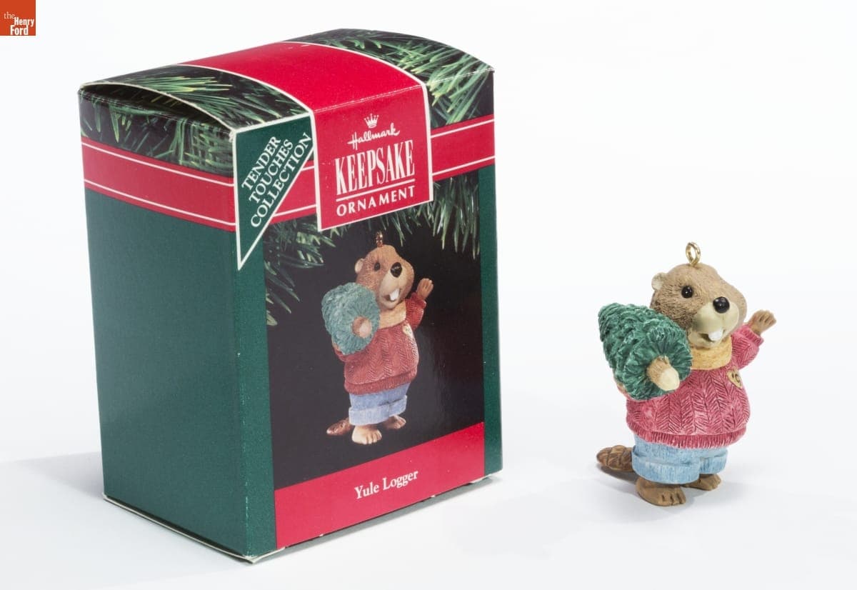 Hallmark "Tender Touches: Yule Logger" Christmas Ornament, 1991