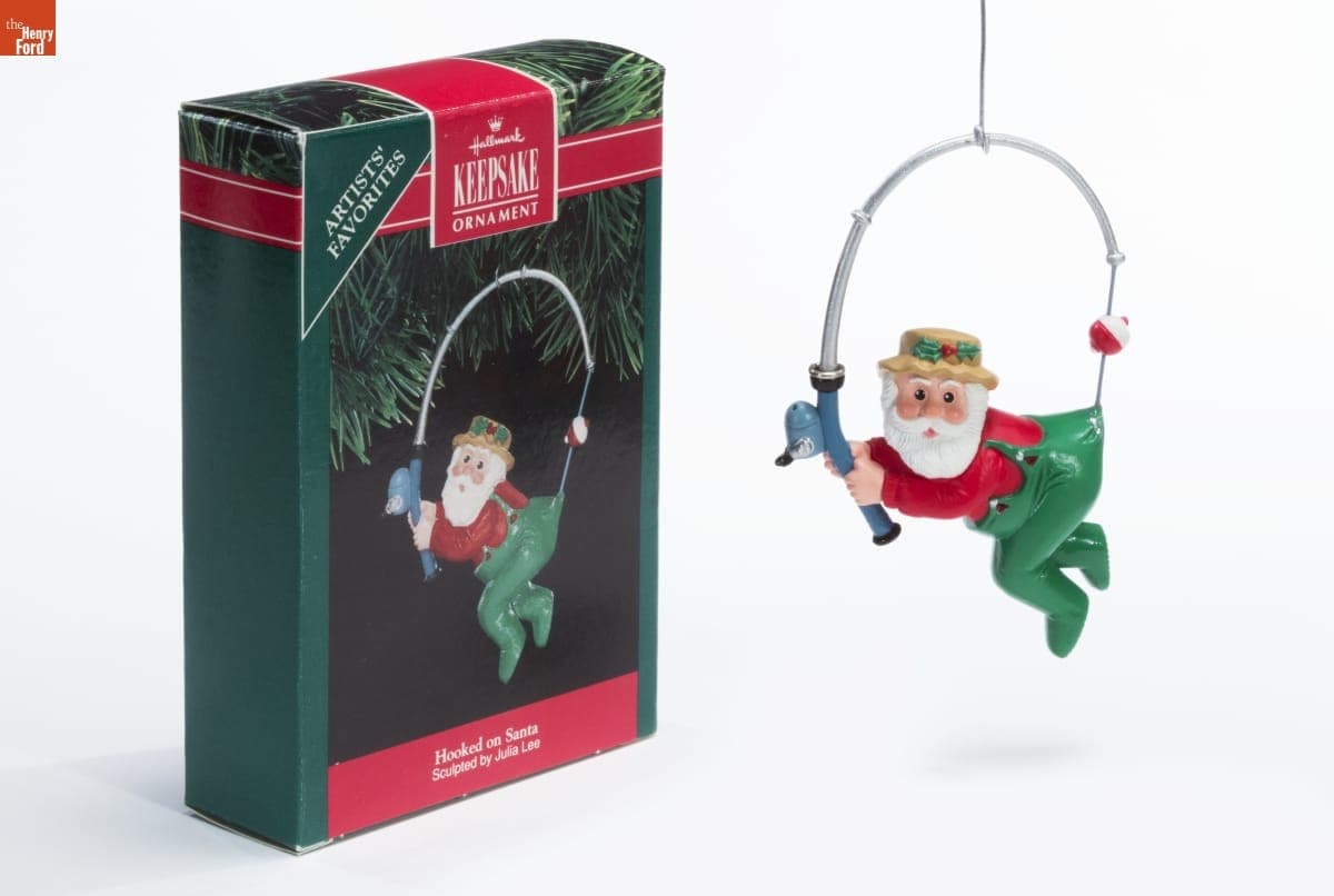 Hallmark "Hooked on Santa" Christmas Ornament, 1991