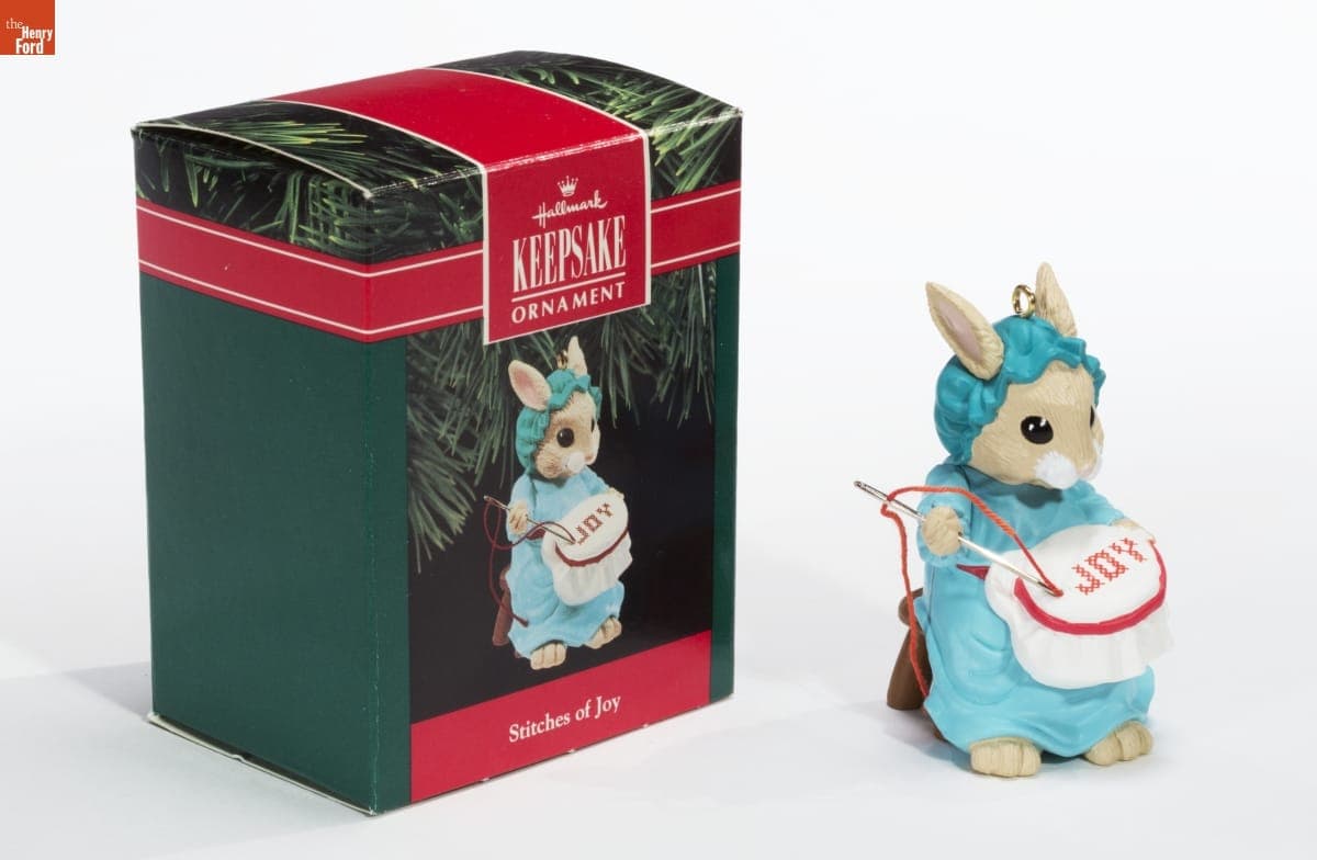 Hallmark "Stitches of Joy" Christmas Ornament, 1990