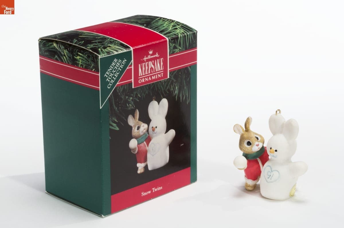 Hallmark "Tender Touches: Snow Twins" Christmas Ornament, 1991