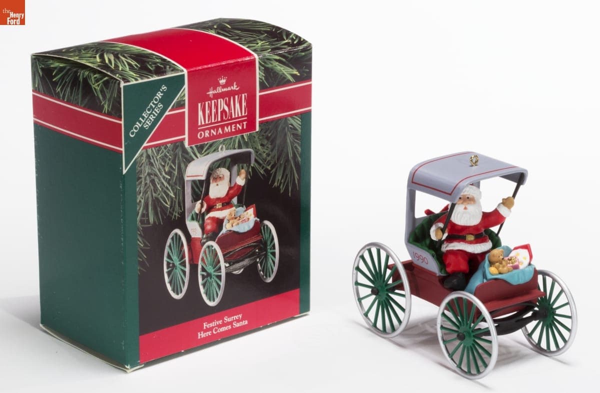 Hallmark "Here Comes Santa Series: Festive Surrey" Christmas Ornament, 1990