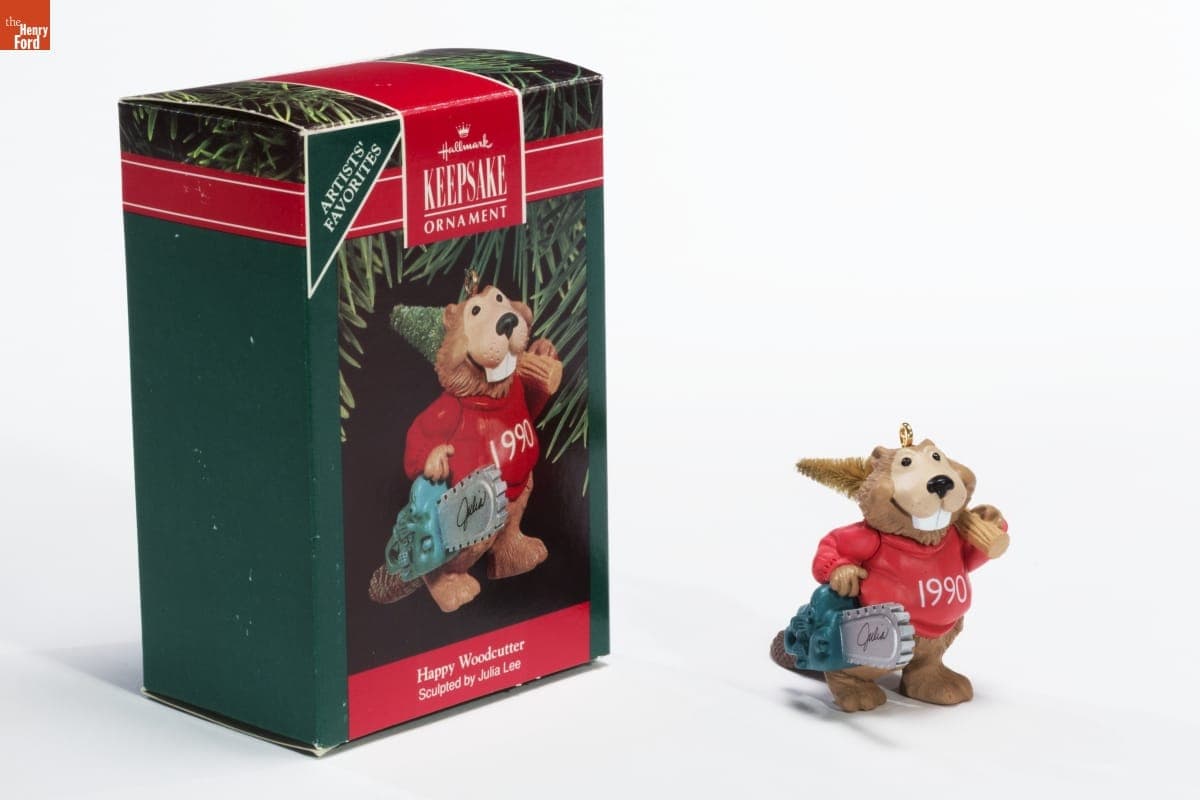 Hallmark "Happy Woodcutter" Christmas Ornament, 1990