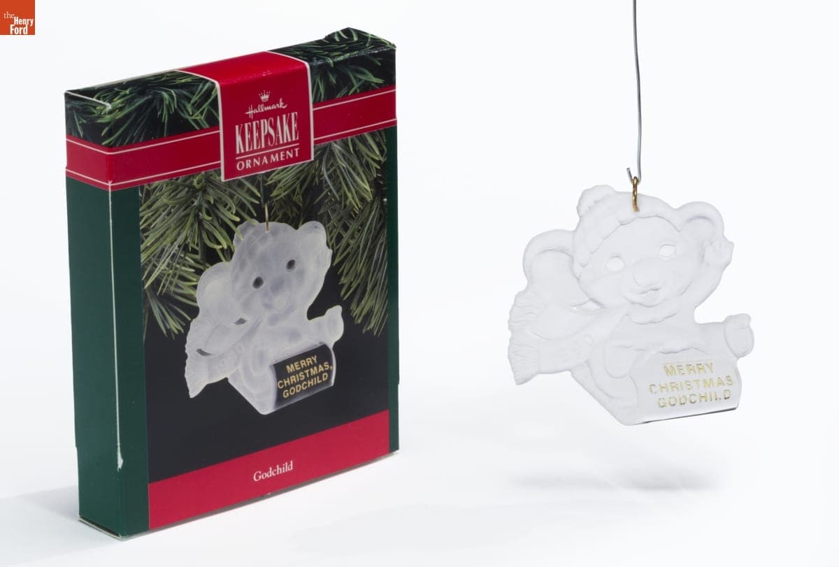 Hallmark "Merry Christmas Godchild" Christmas Ornament, 1990