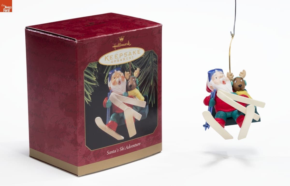 Hallmark "Santa's Ski Adventure" Christmas Ornament, 1997