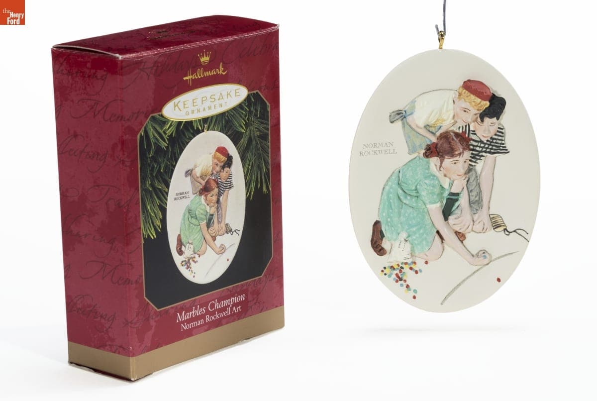 Hallmark "Norman Rockwell: Marbles Champion" Christmas Ornament, 1997