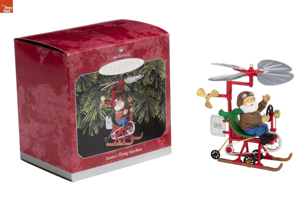 Hallmark "Santa's Flying Machine" Christmas Ornament, 1998