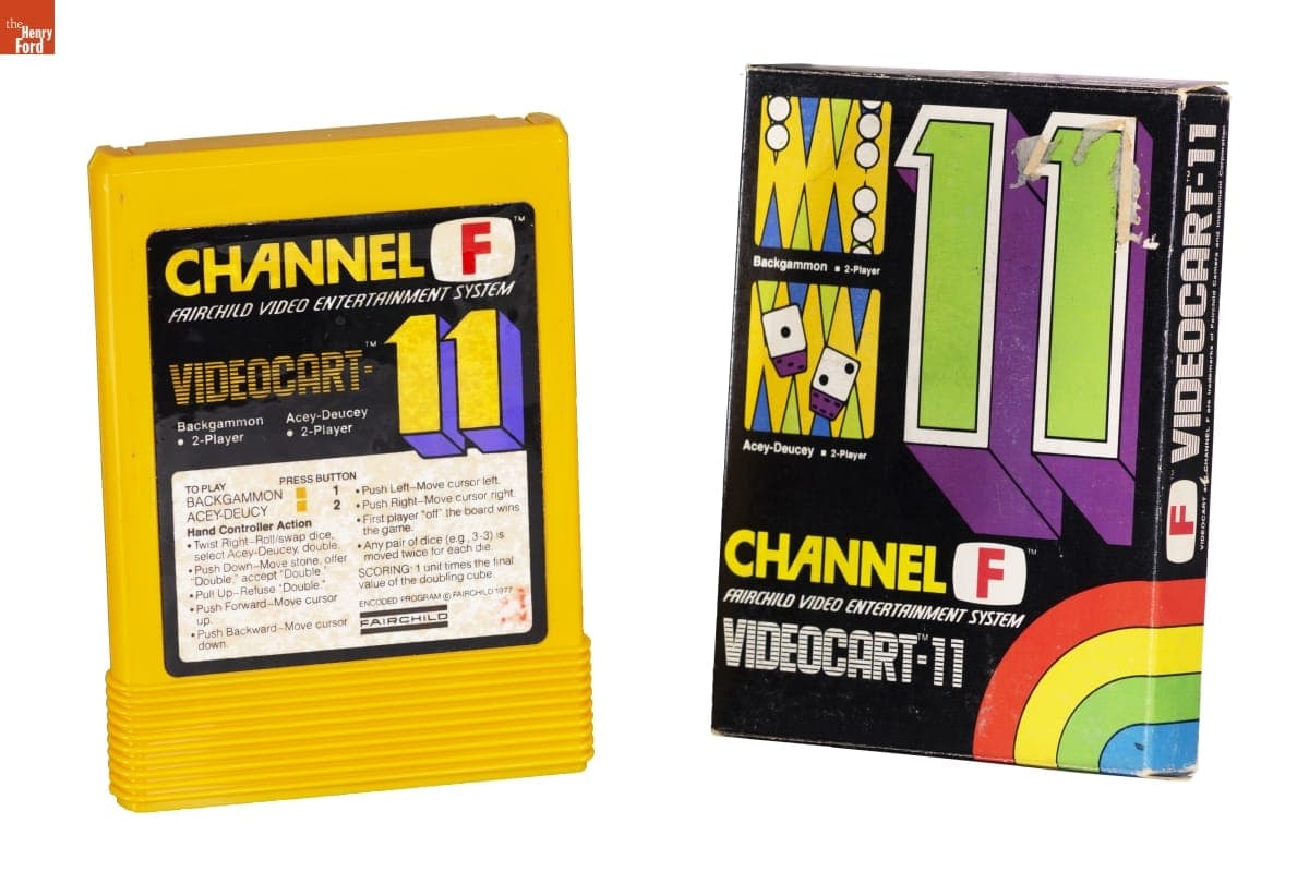 Fairchild Videocart-11 Game, "Backgammon, Acey-Deucey," 1977