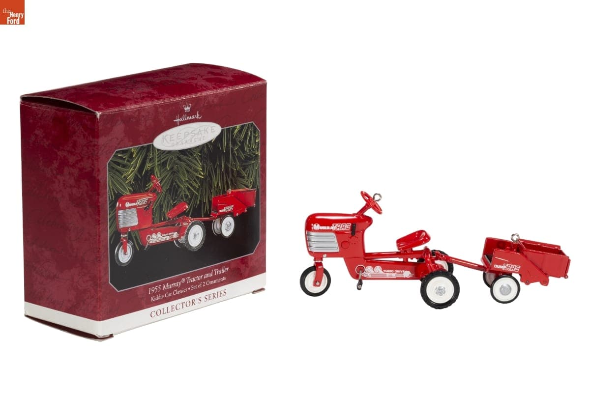Hallmark "Kiddie Car Classics Series: 1955 Murray Tractor and Trailer" Christmas Ornament, 1998