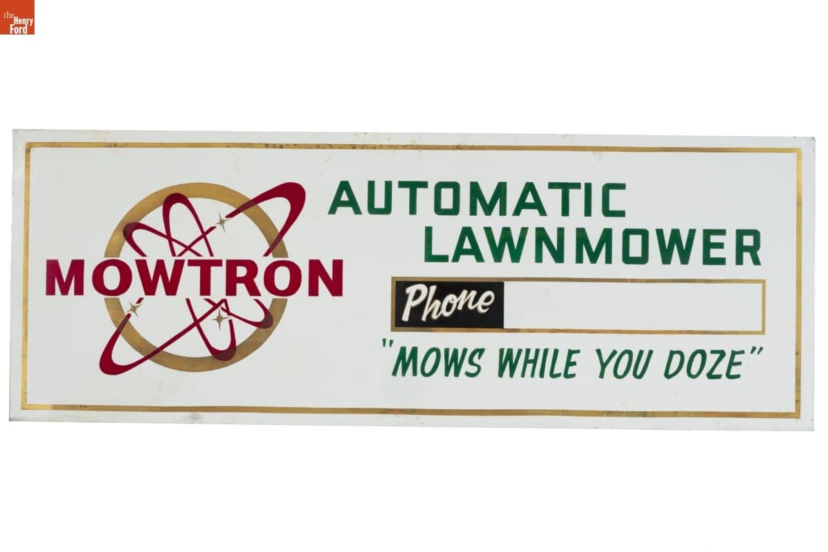 "Mowtron Mower" Sign, 1974