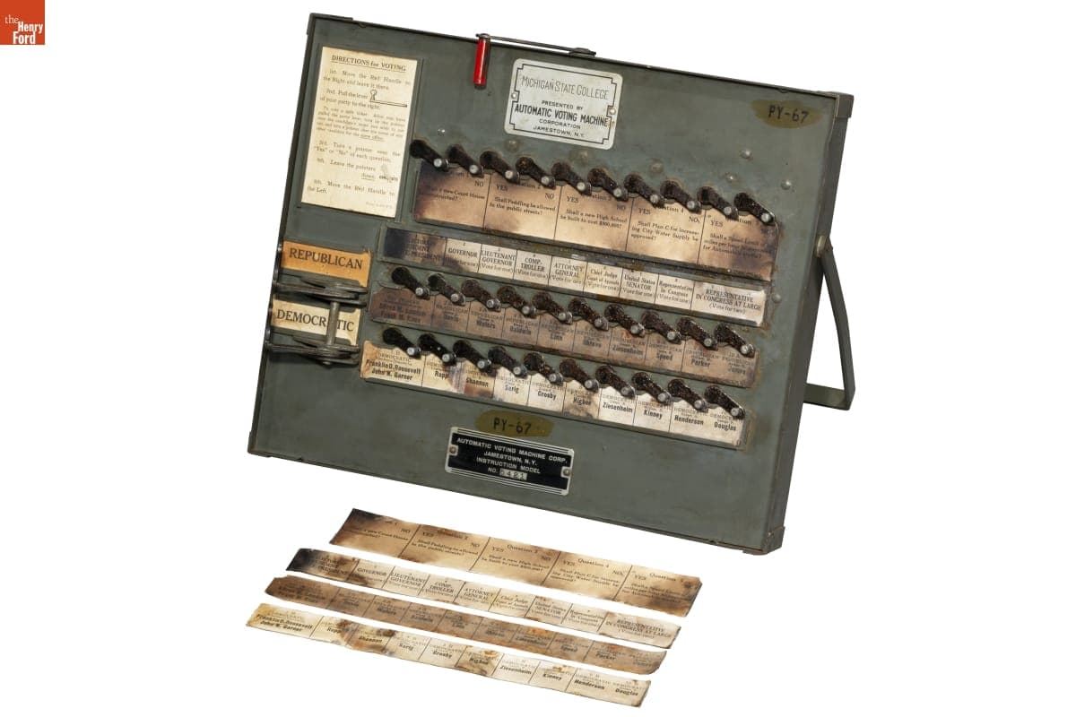 Instruction Model Voting Machine, circa 1936