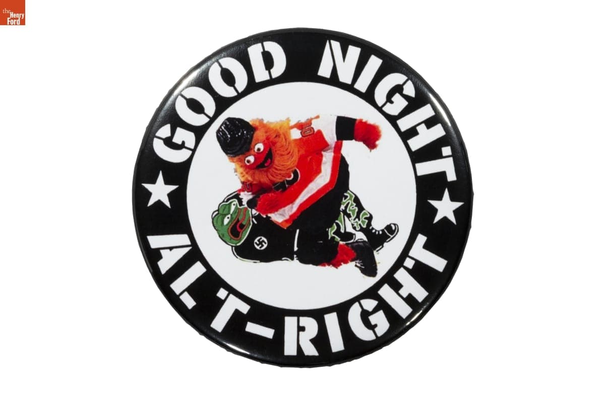 "Good Night Alt-Right" Button, 2020