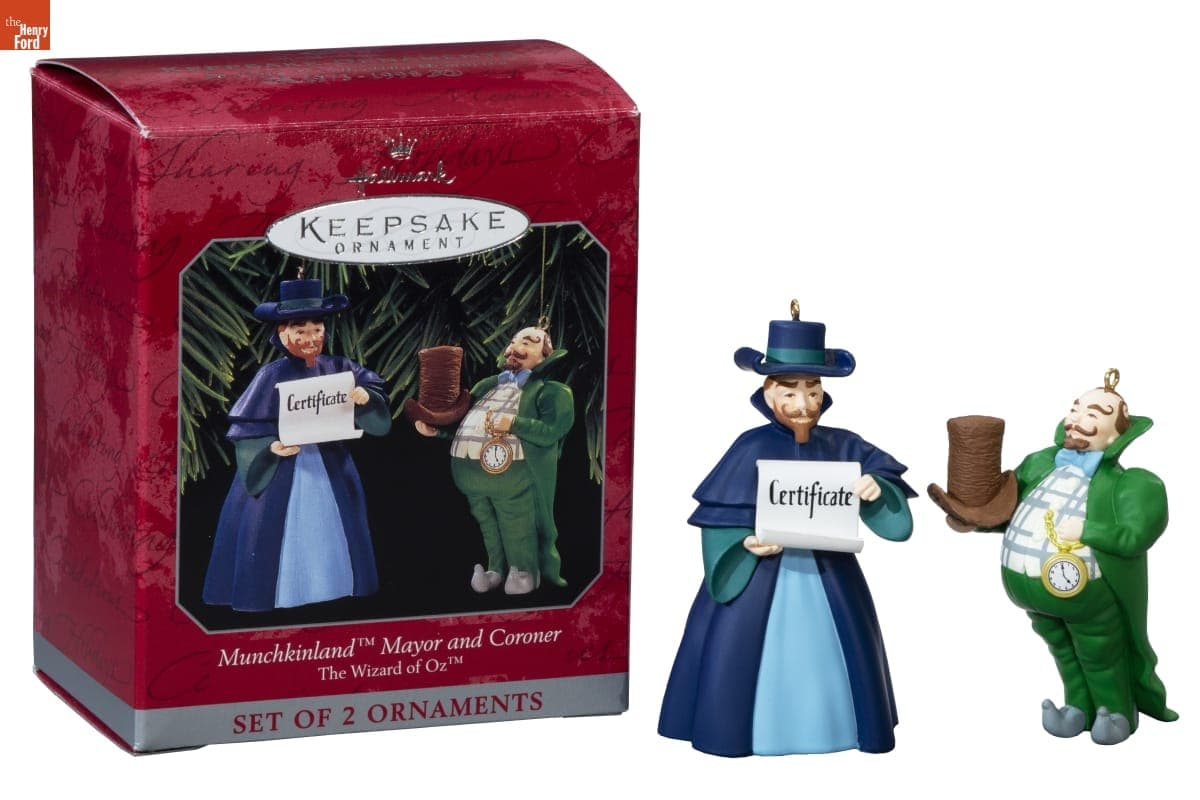Hallmark "The Wizard of Oz: Munchkinland Mayor and Coroner" Christmas Ornament, 1998