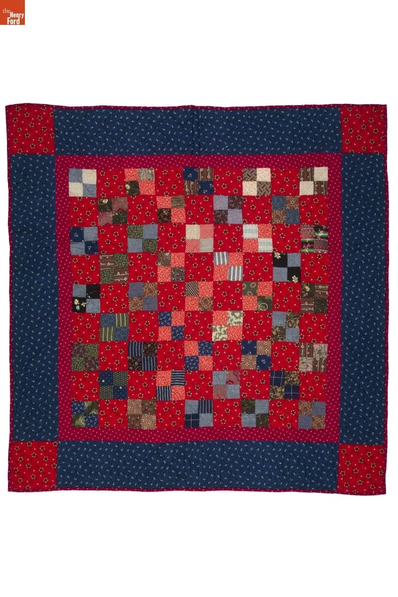 Four-Patch Crib Quilt, circa 1890