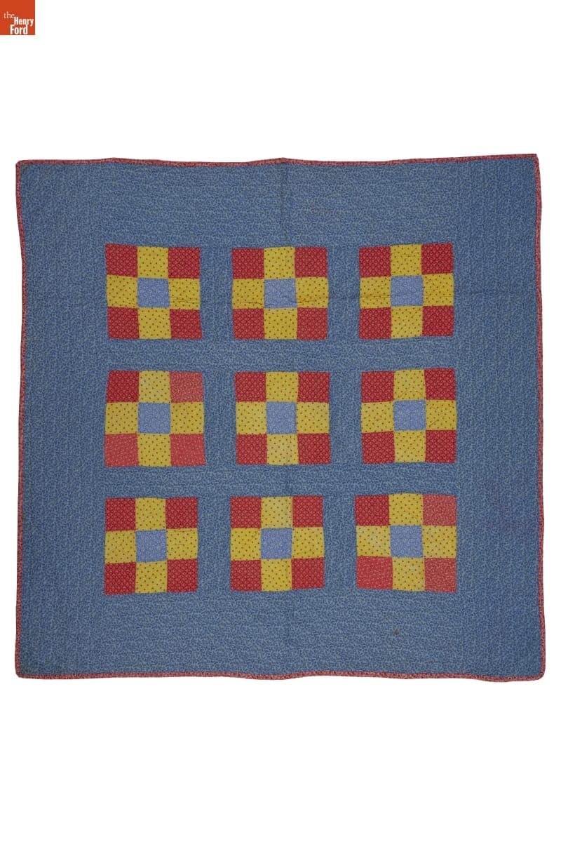 Mennonite Nine-Patch Crib Quilt, circa 1880
