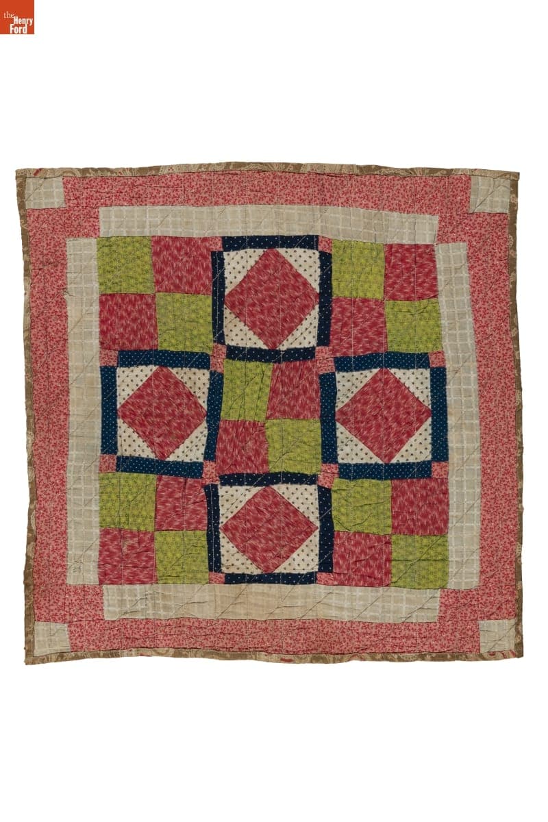 Four-Patch Doll Quilt, 1870-1890