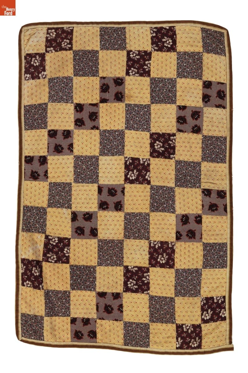 Four-Patch Doll Quilt, circa 1890