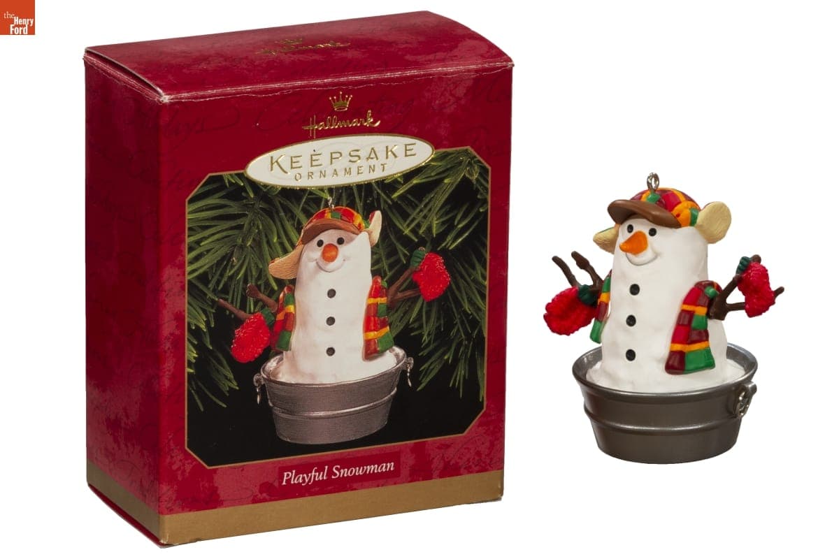 Hallmark "Playful Snowman" Christmas Ornament, 1999