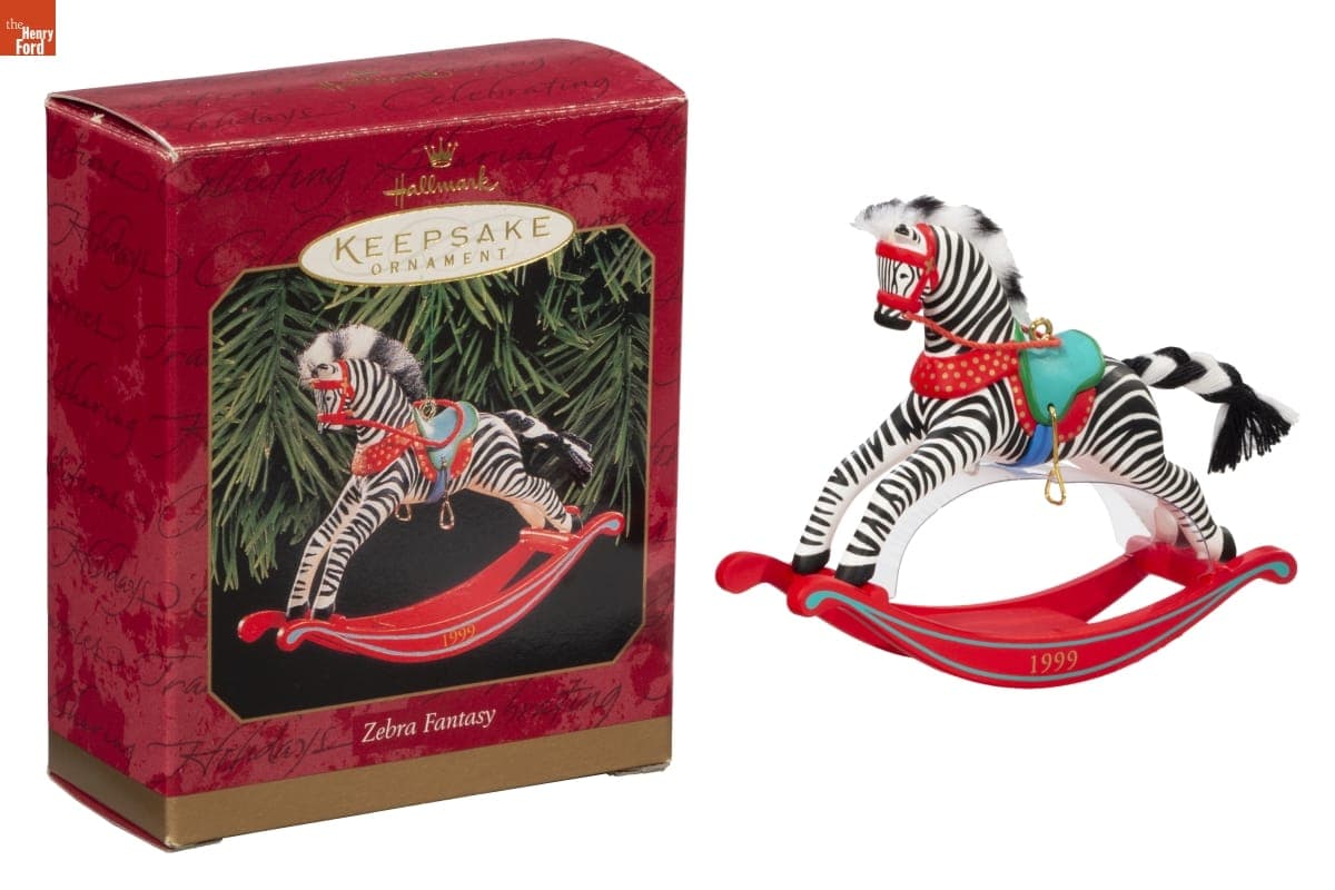 Hallmark "Zebra Fantasy" Christmas Ornament, 1999
