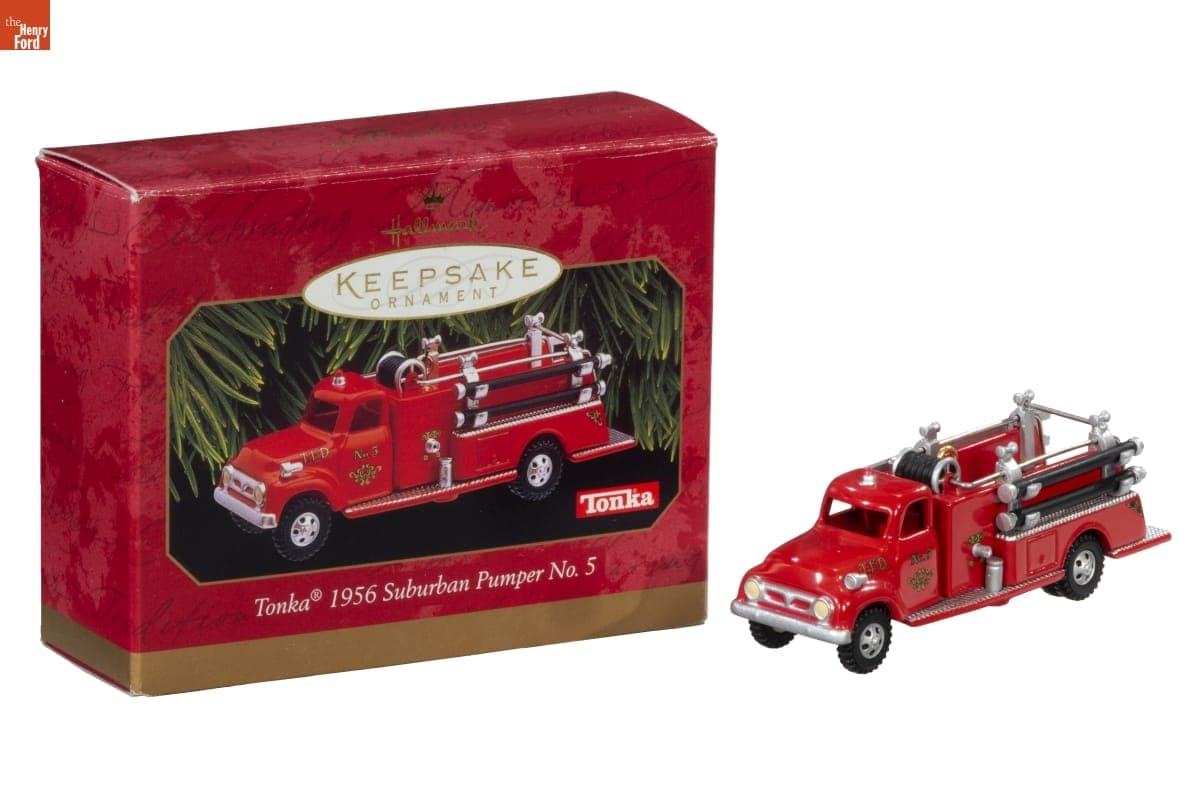 Hallmark "Tonka 1956 Suburban Pumper No. 5" Christmas Ornament, 1999