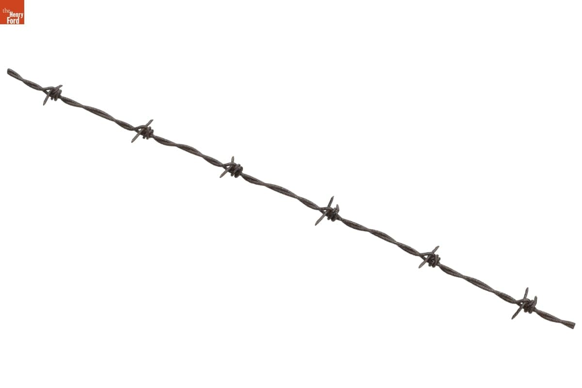 Burnell's Hooked Four-Point Barb Barbed Wire, Patented 1877