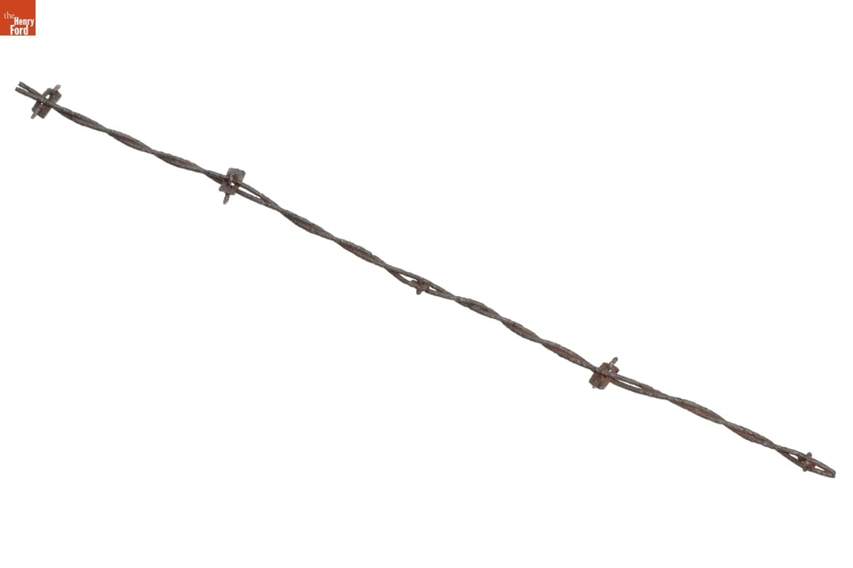 Vosburgh (Large Plate) Barbed Wire, Patented 1876