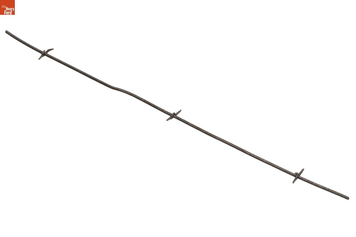 Pooler-Jones' Sheet Metal Barb Barbed Wire, Patented 1876