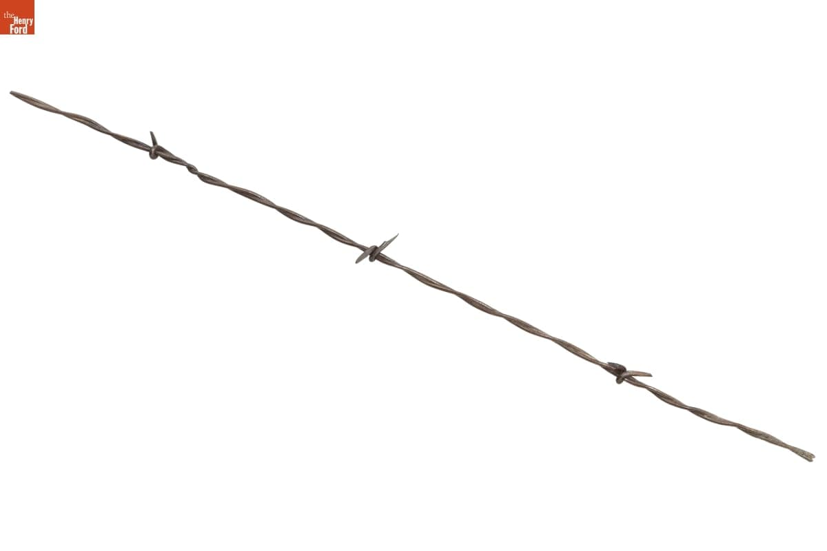 Upham's Staple Barb Barbed Wire, Patented 1876
