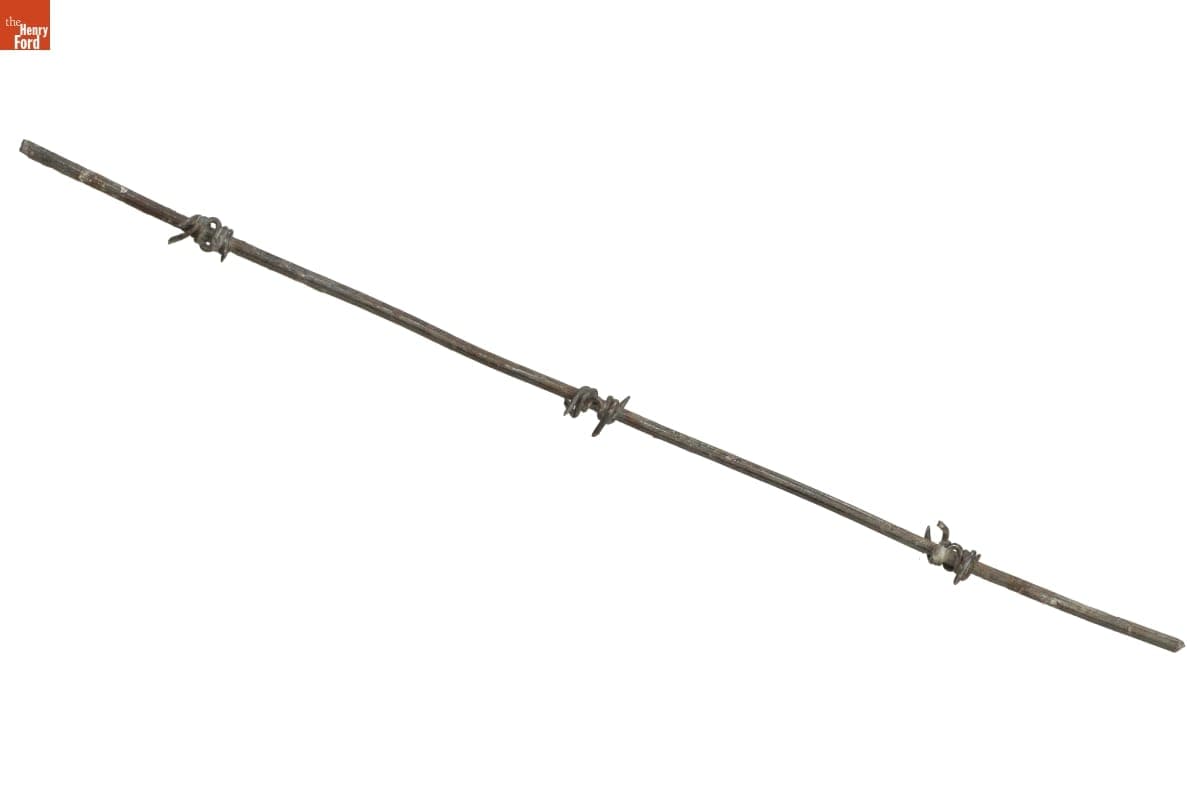 Merrill's Four-Point Coil Flattened Barbed Wire, Patented 1876