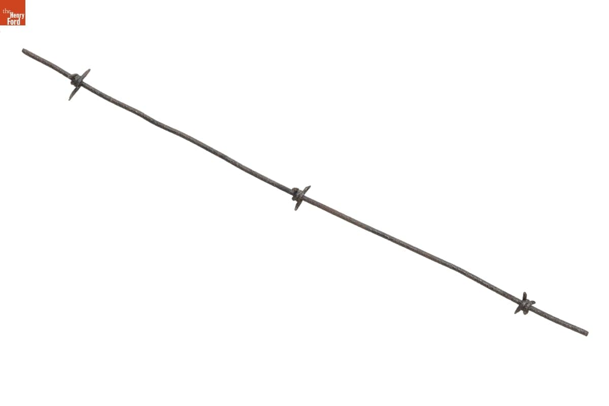 Jayne-Hill's Four-Point Barb on Single Strand Line Barbed Wire, Patented 1876