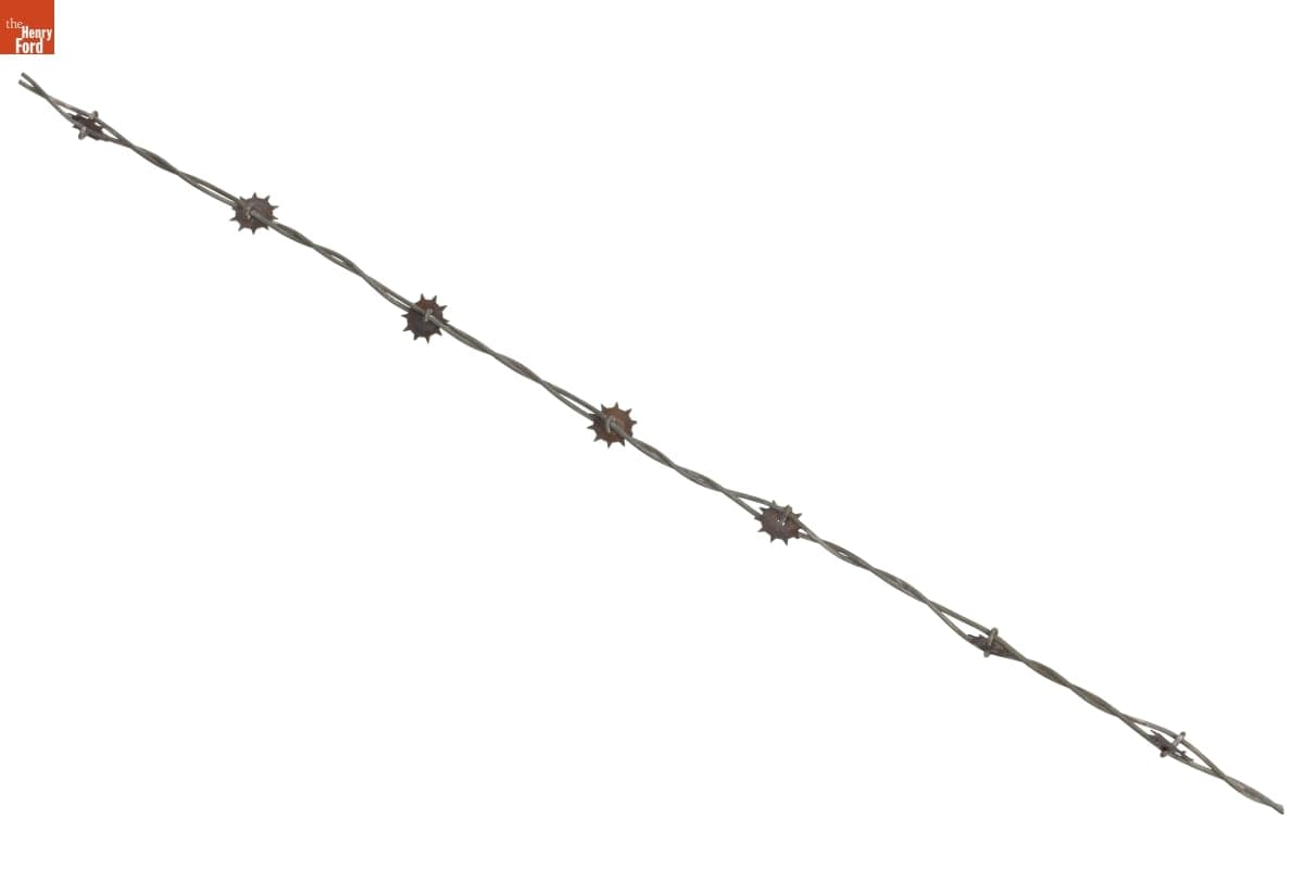 Hodge's Spur Rowel Barbed Wire, Patented 1887