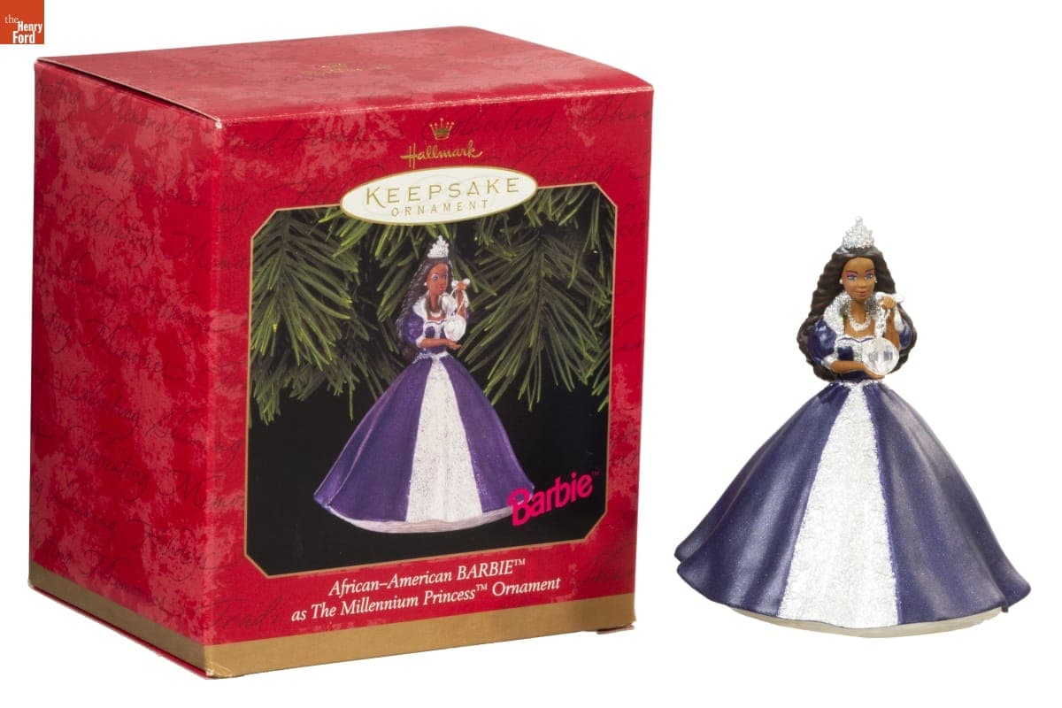 Hallmark "African-American Barbie as The Millennium Princess" Christmas Ornament, 1999
