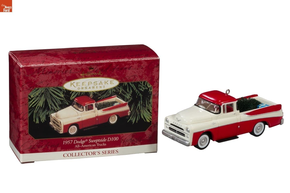 Hallmark "All-American Trucks Series: 1957 Dodge Sweptside D100" Christmas Ornament, 1999