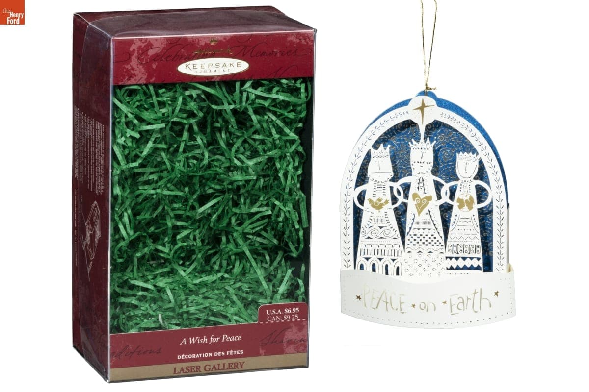 Hallmark "Laser Gallery Collection: A Wish for Peace" Christmas Ornament, 1999