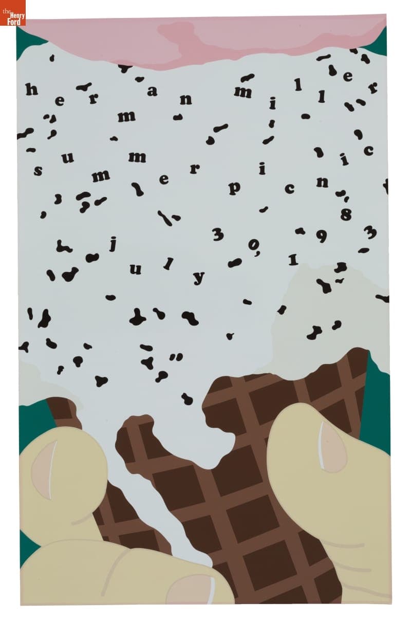 Herman Miller Summer Picnic Poster, "Ice Cream Cone," July 30, 1983